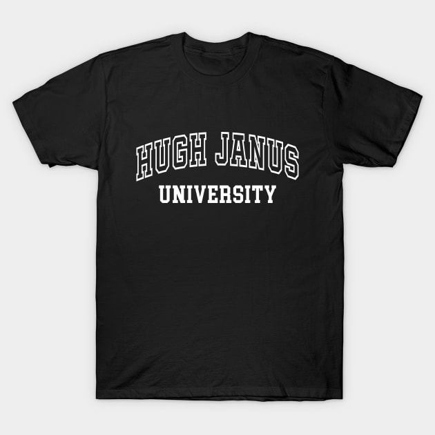 Hugh Janus University T-Shirt by Three Meat Curry